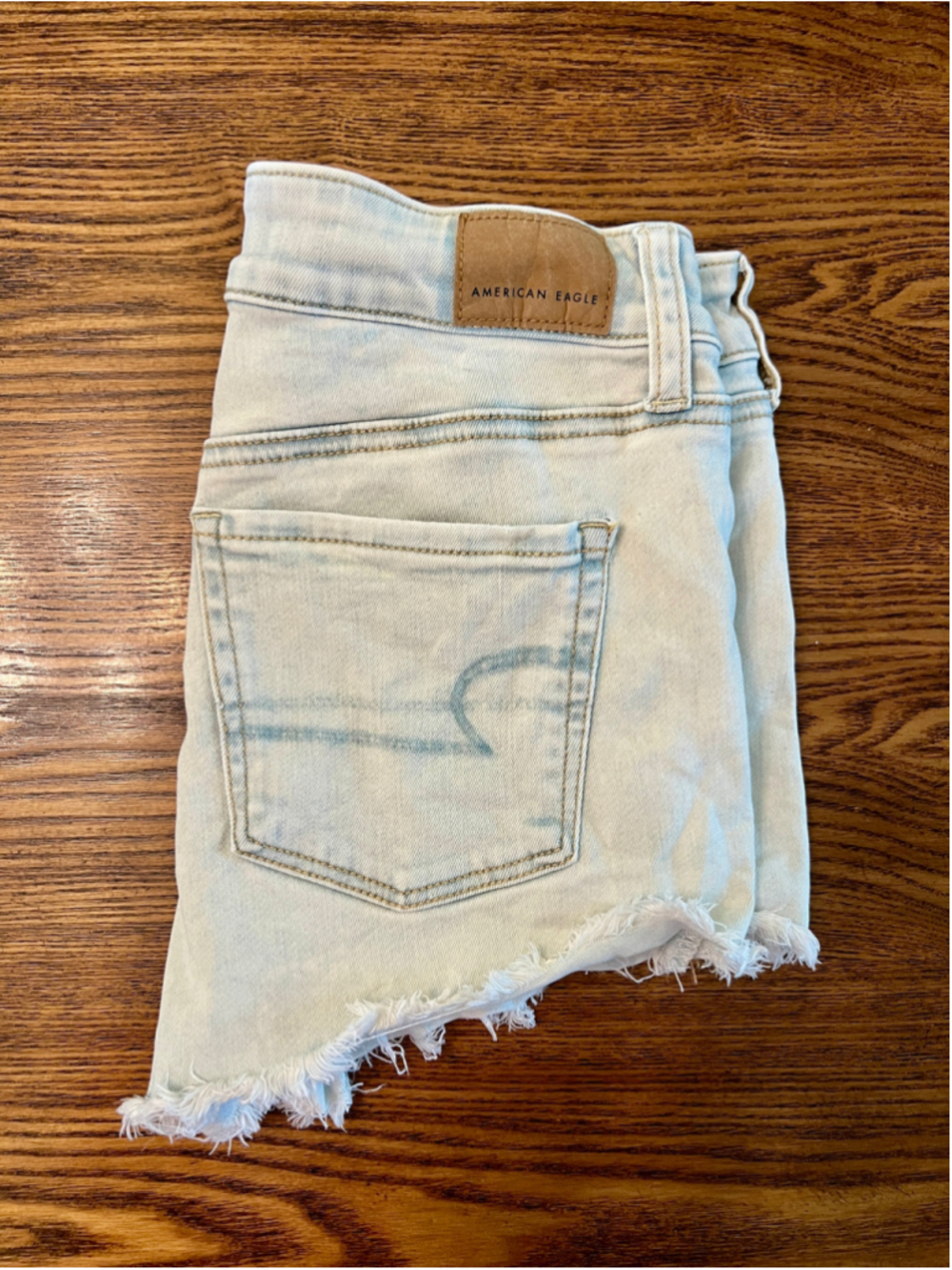 American Eagle Ne(x)t Level Stretch Distressed Shortie Denim Shorts - Size 4 - Picture 4 of 6